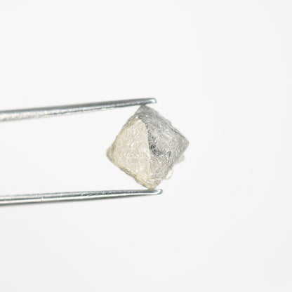 4.9 CT fancy grey rough cube diamond for engagement ring wedding jewelry grey diamond ring gift for her anniversary present