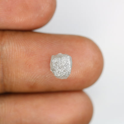 2.81 CT fancy grey cube rough diamond for proposal ring gift for sister gift for girlfriend bezel set ring anniversary present