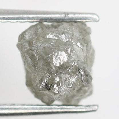 1.85 CT natural grey irregular shape rough unpolished diamond for gold ring diamonds
