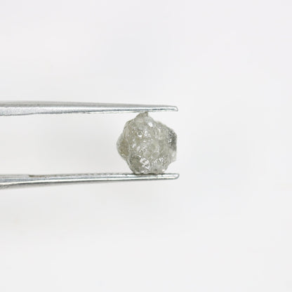 1.85 CT natural grey irregular shape rough unpolished diamond for gold ring diamonds