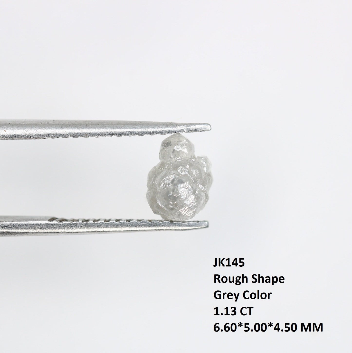 1.13 CT natural grey irregular cut rough raw loose diamond for engagement ring gold ring diamonds