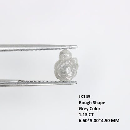 1.13 CT natural grey irregular cut rough raw loose diamond for engagement ring gold ring diamonds