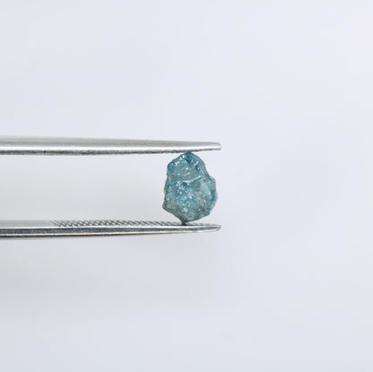 1.29 CT rough uncut irregular cut blue raw opaque diamond for engagement ring gold ring diamonds