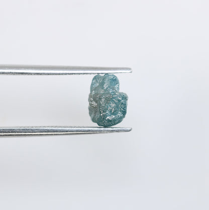 1.38 carat blue rough diamond raw diamond band irregular blue stone uncut rough diamond customize jewelry for gold ring