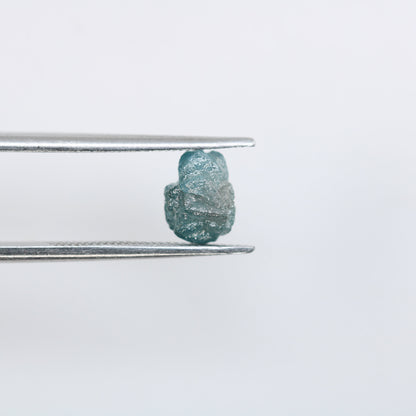 1.38 carat blue rough diamond raw diamond band irregular blue stone uncut rough diamond customize jewelry for gold ring