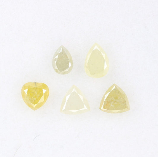 0.56 CT Fancy Polished Diamonds | Designer Jewelry in Pear, Heart & Trillion Shapes | Color Mix for Unique Gold Rings