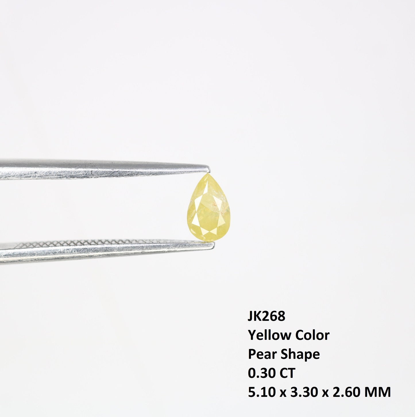 0.30 CT Natural Loose Pear Shape Yellow Diamond | Rose Cut Gem for 14k/18k Jewelry | Ideal for Anniversary Ring, Wedding Ring, or Necklace