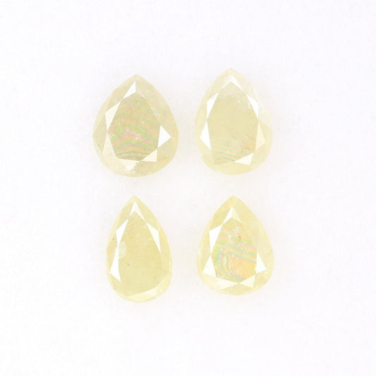 1.02 CT Natural Light Yellow Loose Polished Pear Shape Diamond | Unique Gem for Custom Wedding Band | Elegant Gold Ring Accent