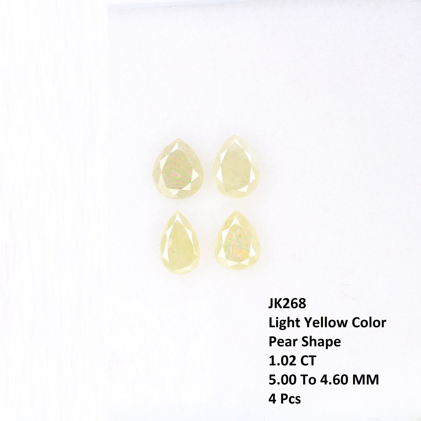 1.02 CT Natural Light Yellow Loose Polished Pear Shape Diamond | Unique Gem for Custom Wedding Band | Elegant Gold Ring Accent