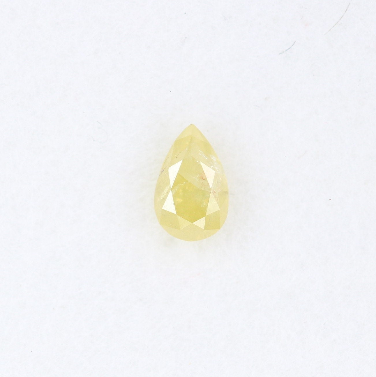 0.30 CT Natural Loose Pear Shape Yellow Diamond | Rose Cut Gem for 14k/18k Jewelry | Ideal for Anniversary Ring, Wedding Ring, or Necklace