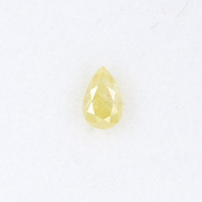 0.30 CT Natural Loose Pear Shape Yellow Diamond | Rose Cut Gem for 14k/18k Jewelry | Ideal for Anniversary Ring, Wedding Ring, or Necklace
