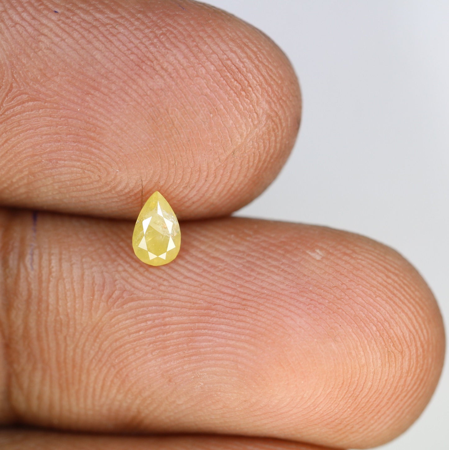 0.30 CT Natural Loose Pear Shape Yellow Diamond | Rose Cut Gem for 14k/18k Jewelry | Ideal for Anniversary Ring, Wedding Ring, or Necklace