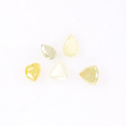 0.56 CT Fancy Polished Diamonds | Designer Jewelry in Pear, Heart & Trillion Shapes | Color Mix for Unique Gold Rings
