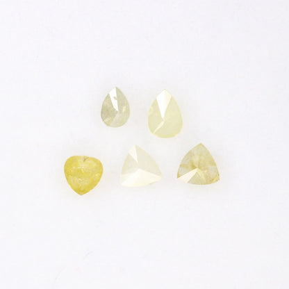 0.56 CT Fancy Polished Diamonds | Designer Jewelry in Pear, Heart & Trillion Shapes | Color Mix for Unique Gold Rings