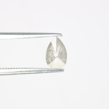 0.39 CT 6MM Polished Pear Cut Natural Grey Diamond | Loose Gem for Custom Engagement Ring | Elegant Gold Ring Accent
