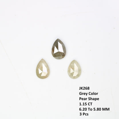 1.15 CT Fancy Grey Natural Polished Pear Shape Diamond | Stunning Gem for Custom Engagement Ring | Unique Gold Ring Accent