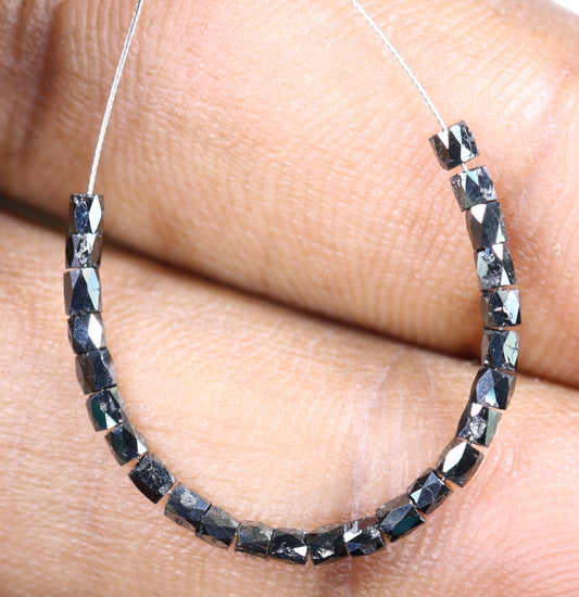 Gorgeous Black Diamond Beads | AAA Quality Faceted Loose Gems for Retro Crystal Necklaces | Unique DIY Jewelry Supplies & Artisan Craft Bead