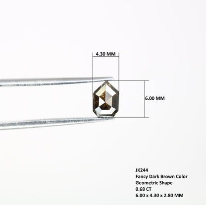 0.68 CT Fancy Dark Brown Geometric Shape Loose Diamond For Proposal Ring | Gift For Fiancee | Gift For Girl FriendFor Gold Ring Diamonds