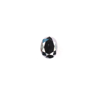 0.46 CT Fancy Oval Black Rustic Diamond | Shiny Oval Shape for Wedding Ring, Engagement Ring | Black Color Diamond
