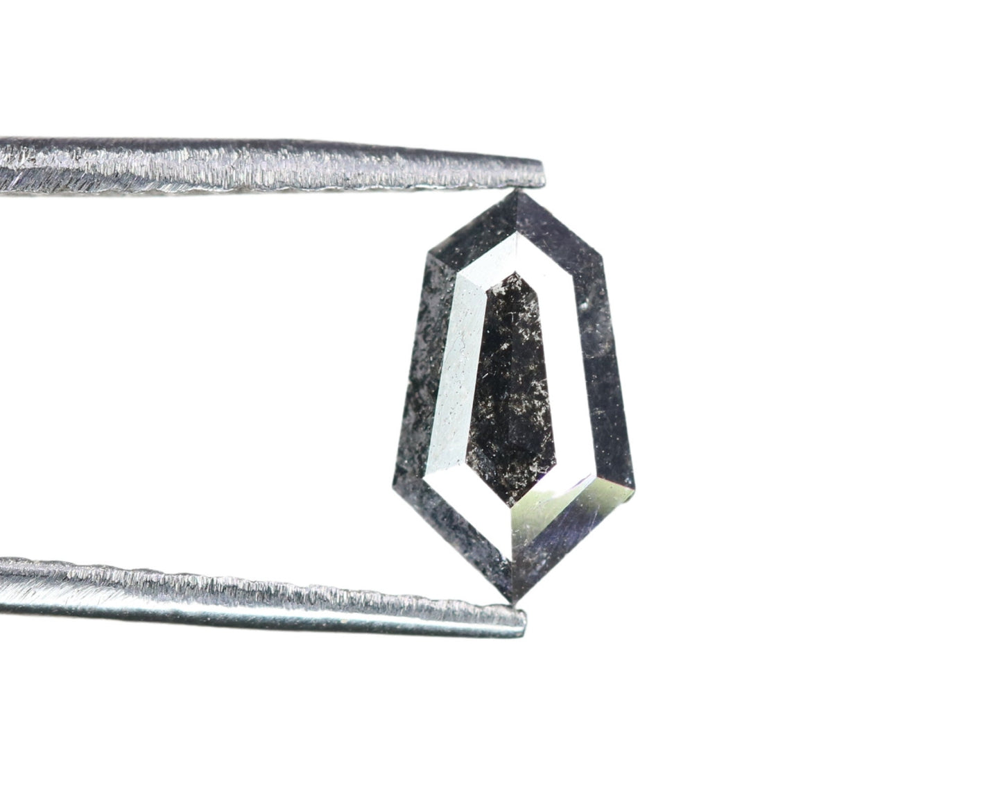 0.5 CT Natural Loose Hexagon - Salt and Pepper Hexagon For Rings - Rings Gifts For Wedding -  Fancy Gift for Her - Handmade Diamond