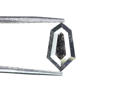 0.5 CT Natural Loose Hexagon - Salt and Pepper Hexagon For Rings - Rings Gifts For Wedding -  Fancy Gift for Her - Handmade Diamond