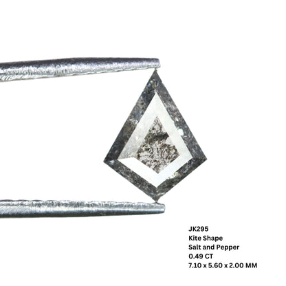 0.49 CT Shape Salt and Pepper Kite Shape - Natural Kite shape Loose Diamond -For 14k Gold Jewelry - Christmas Gift - LABORDAY Offer