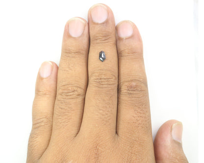 0.5 CT Natural Loose Hexagon - Salt and Pepper Hexagon For Rings - Rings Gifts For Wedding -  Fancy Gift for Her - Handmade Diamond