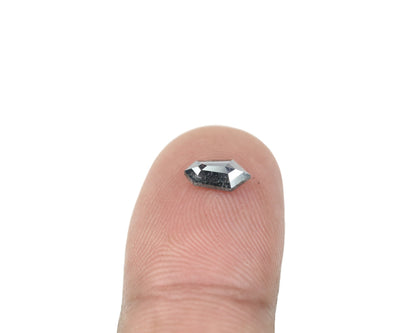 0.5 CT Natural Loose Hexagon - Salt and Pepper Hexagon For Rings - Rings Gifts For Wedding -  Fancy Gift for Her - Handmade Diamond
