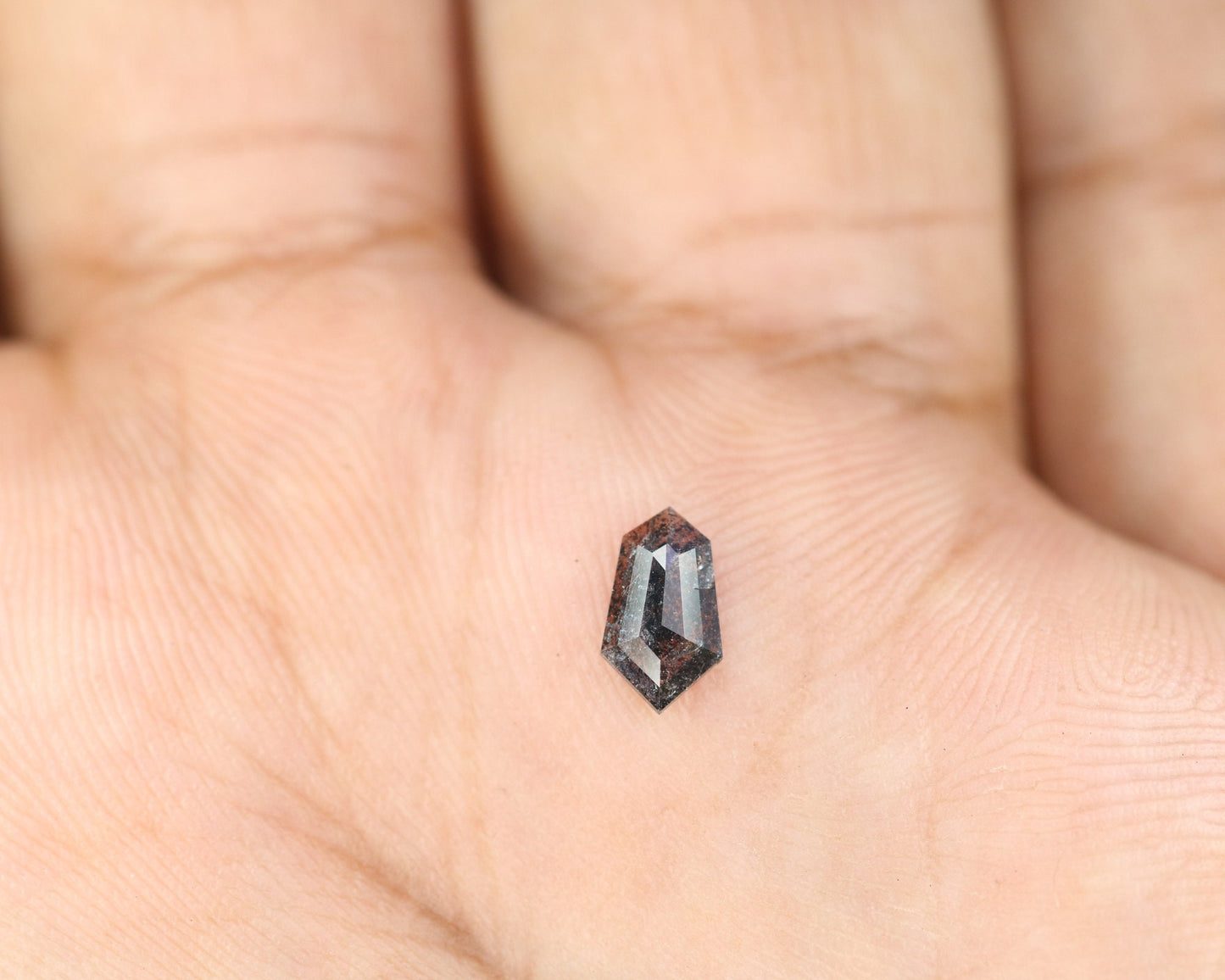 0.5 CT Natural Loose Hexagon - Salt and Pepper Hexagon For Rings - Rings Gifts For Wedding -  Fancy Gift for Her - Handmade Diamond