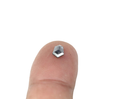 0.5 CT Natural Loose Hexagon - Salt and Pepper Hexagon For Rings - Rings Gifts For Wedding -  Fancy Gift for Her - Handmade Diamond