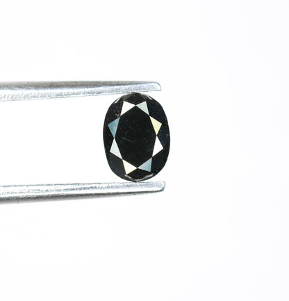 0.43 CT Fancy Black Oval Diamond | Ideal for Engagement Ring, Wedding Jewelry | Gift for Girlfriend, Wife | Gold Ring