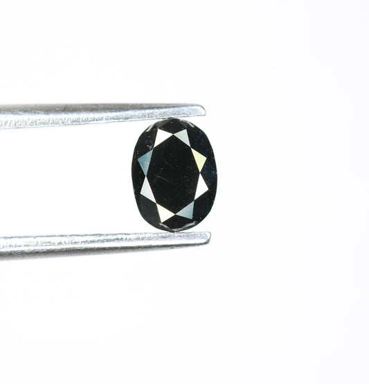 0.43 CT Fancy Black Oval Diamond | Ideal for Engagement Ring, Wedding Jewelry | Gift for Girlfriend, Wife | Gold Ring