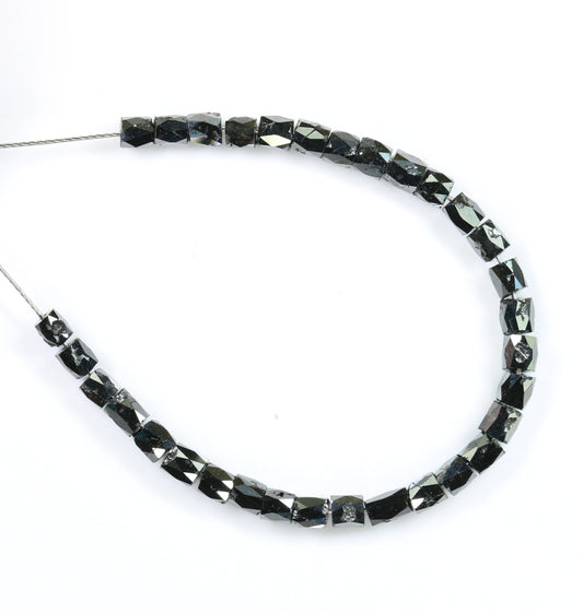 Stunning Black Diamond Gemstones | Premium Faceted Loose Beads for Vintage Crystal Necklaces | Artisan Jewelry Making Supplies