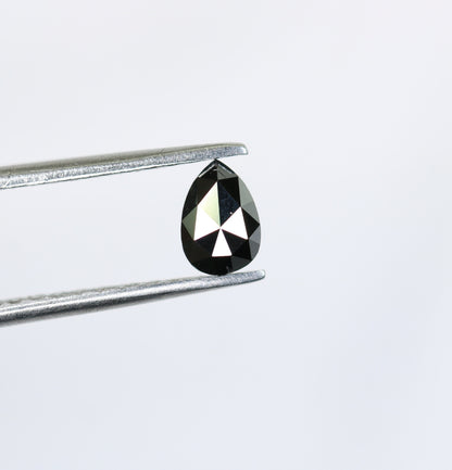 0.43 CT Pear Shape Fancy Black Diamond | Gem for Custom Engagement Ring and Wedding Jewelry | Perfect Gift for Girlfriend or Wife |