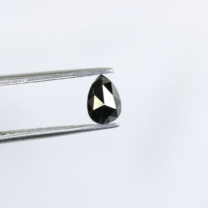0.43 CT Pear Shape Fancy Black Diamond | Gem for Custom Engagement Ring and Wedding Jewelry | Perfect Gift for Girlfriend or Wife |