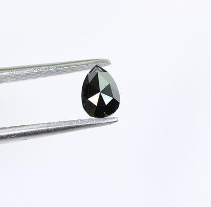 0.43 CT Pear Shape Fancy Black Diamond | Gem for Custom Engagement Ring and Wedding Jewelry | Perfect Gift for Girlfriend or Wife |