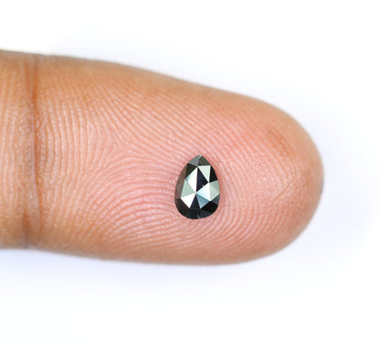 0.43 CT Pear Shape Fancy Black Diamond | Gem for Custom Engagement Ring and Wedding Jewelry | Perfect Gift for Girlfriend or Wife |