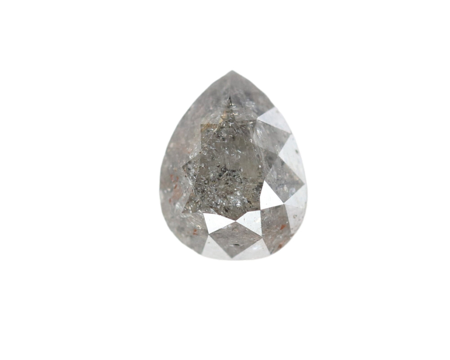 1.1 CT Salt and Pepper Pear Shape Diamond | Unique Gem for Custom Wedding or Proposal Ring | Perfect Gift for Wife Elegant Gold Ring Accent