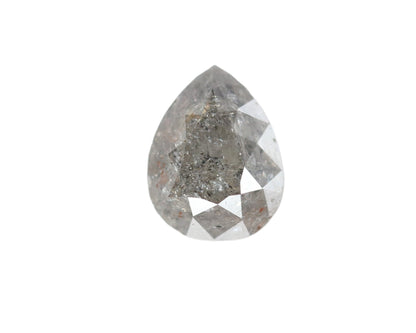 1.1 CT Salt and Pepper Pear Shape Diamond | Unique Gem for Custom Wedding or Proposal Ring | Perfect Gift for Wife Elegant Gold Ring Accent