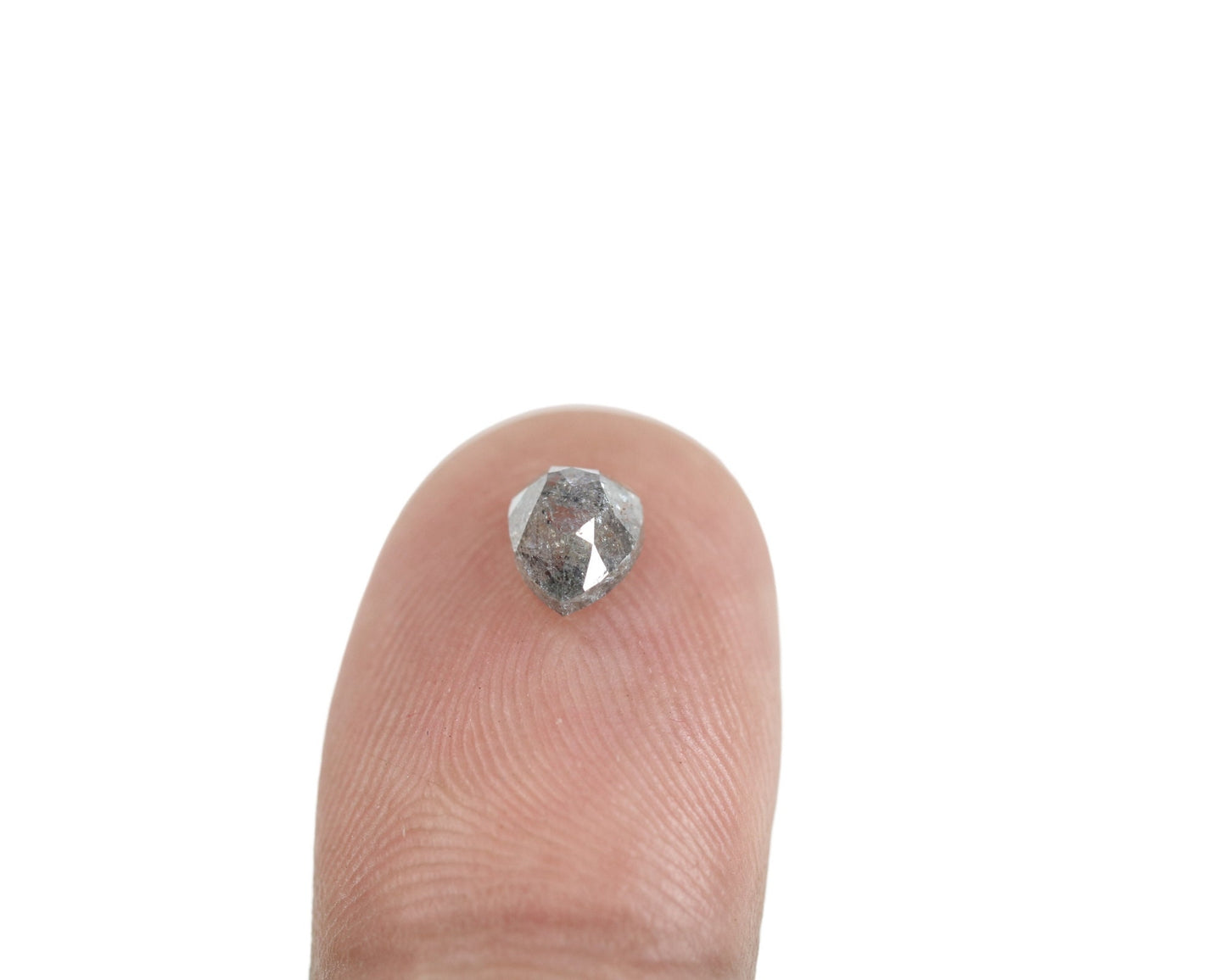 1.1 CT Salt and Pepper Pear Shape Diamond | Unique Gem for Custom Wedding or Proposal Ring | Perfect Gift for Wife Elegant Gold Ring Accent