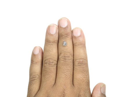 1.1 CT Salt and Pepper Pear Shape Diamond | Unique Gem for Custom Wedding or Proposal Ring | Perfect Gift for Wife Elegant Gold Ring Accent