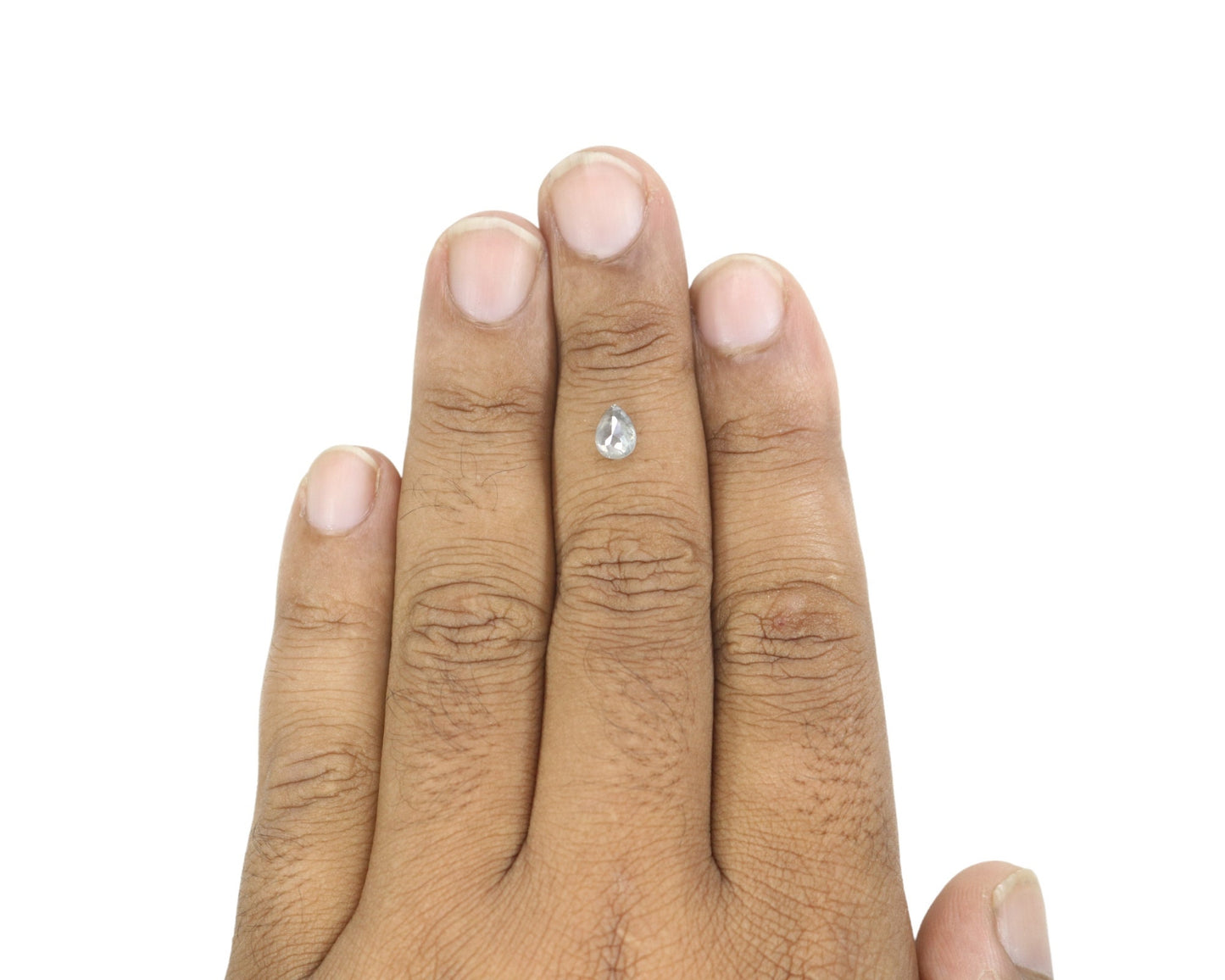 1.1 CT Salt and Pepper Pear Shape Diamond | Unique Gem for Custom Wedding or Proposal Ring | Perfect Gift for Wife Elegant Gold Ring Accent