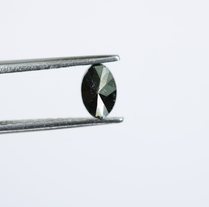 0.59 CT Rustic Black Oval Diamond | Oval Shape for Wedding Jewelry, Engagement Ring | Rustic Black Diamond for Gold Ring