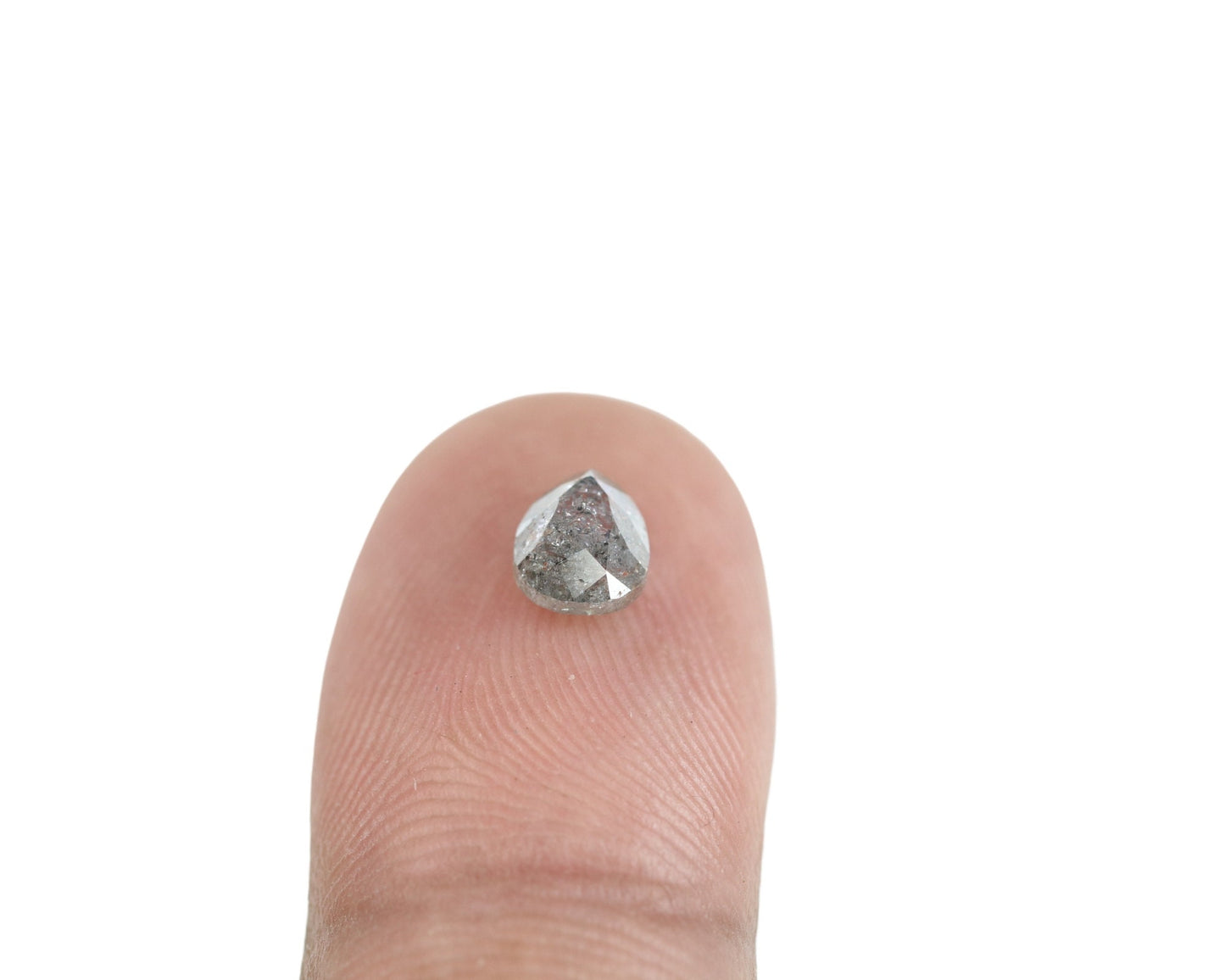 1.1 CT Salt and Pepper Pear Shape Diamond | Unique Gem for Custom Wedding or Proposal Ring | Perfect Gift for Wife Elegant Gold Ring Accent