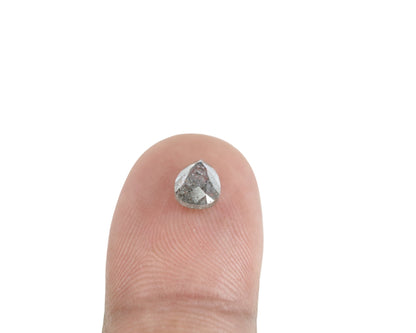 1.1 CT Salt and Pepper Pear Shape Diamond | Unique Gem for Custom Wedding or Proposal Ring | Perfect Gift for Wife Elegant Gold Ring Accent