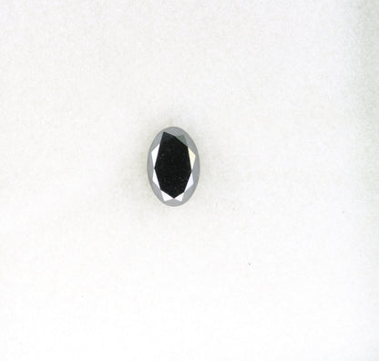 0.59 CT Rustic Black Oval Diamond | Oval Shape for Wedding Jewelry, Engagement Ring | Rustic Black Diamond for Gold Ring