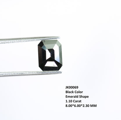 1.10 CT Natural Loose Emerald Salt and Pepper-Emerald Cut For Jewelry-Emerald Diamonds-Gıfts for her-Sale Offer-LABORDAY Offer -Special Gift
