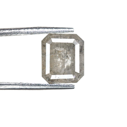 1.55 CT Natural Loose Emerald Salt and Pepper-Emerald Cut For Jewelry-Emerald Diamonds-Gıfts for her-Sale Offer-LABORDAY Offer -Special Gift