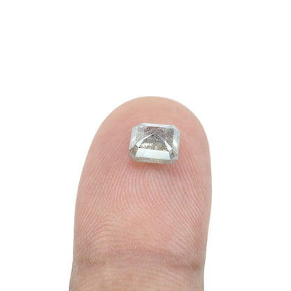 1.55 CT Natural Loose Emerald Salt and Pepper-Emerald Cut For Jewelry-Emerald Diamonds-Gıfts for her-Sale Offer-LABORDAY Offer -Special Gift