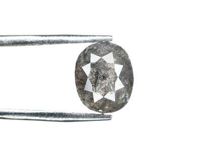 1.31 CT Natural Salt and Pepper Oval Diamond | Ideal for Wedding and Multiple Occasions | Gold Ring Diamond